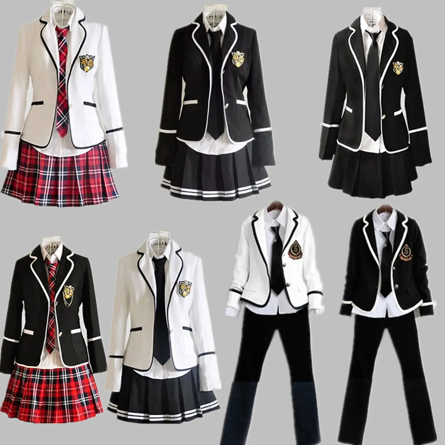  Children's school uniform suit autumn primary school British wind kindergarten clothing suit colleg - 4000120257776
