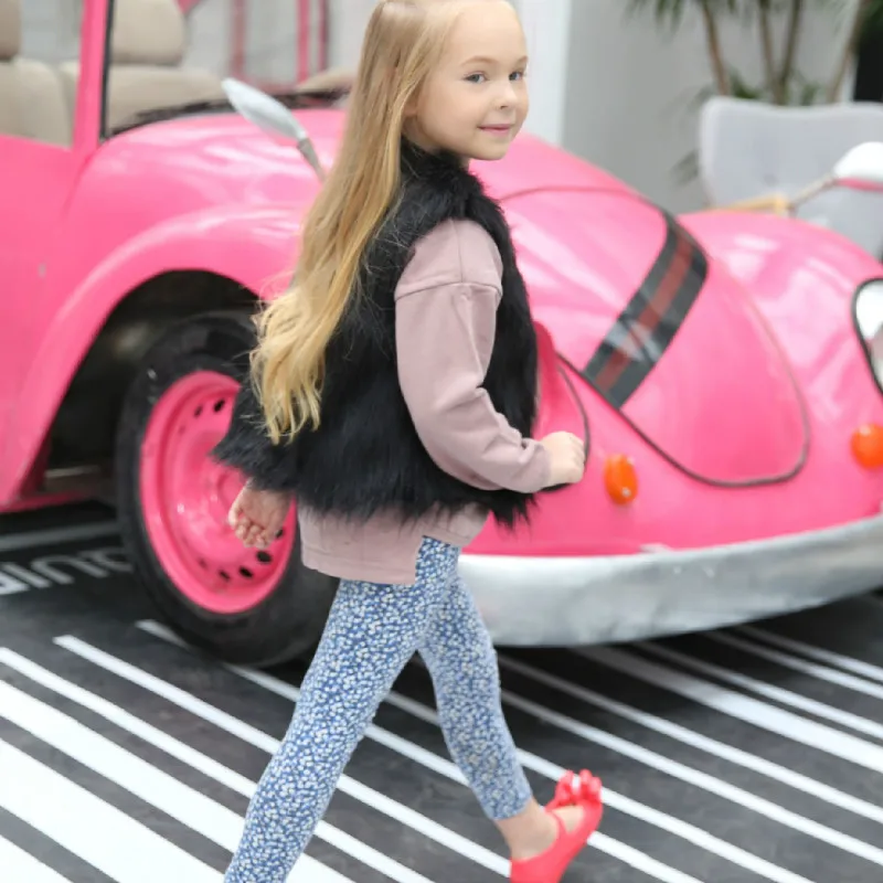 NEW Furry Vest for Girls Kids Baby Girl Winter Warm Fashion Clothes Faux Fur Waistcoat All-match Thick Coat Outwear