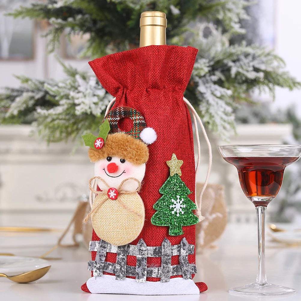 Merry Christmas Santa Wine чехол для бутылки рождественские праздничные вечерние украшения для стола рождественские украшения для подарков для дома Прямая поставка