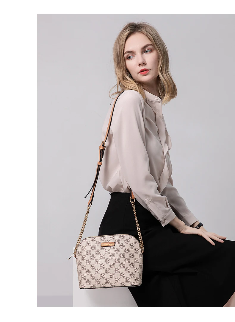 MARRY KORS Leather Women Messenger Bag High Quality Chain Shoulder Strap Crossbody Shell Bag Women Fashion Wild Shoulder bags