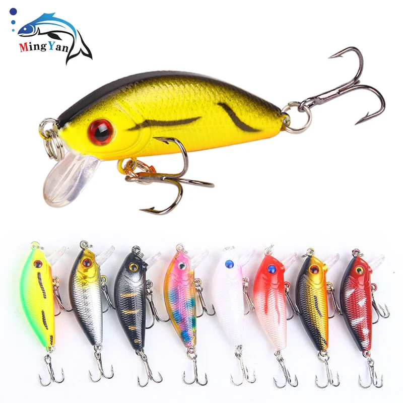 

1PCS Minnow Fishing Lure 5cm 4.2g Topwater Hard Bait Wobbler Jig Bait Crankbait Carp Striped Bass Pesca Fishing Tackle SwimBait