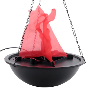 

Halloween Electronic Brazier Lamp Hanging Light 3D Flickering Fake Fire Simulation Flame Party Stage Decor Lighting LKS9