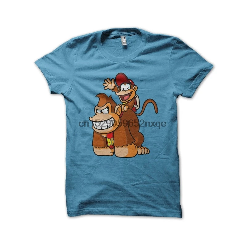 Футболка для мужчин и женщин donkey Kong and Diddy bluesky | Мужская одежда