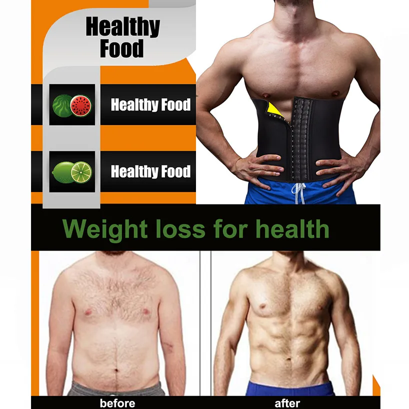 Newest Neoprene Man Shaper Male Waist Trainer Cincher Corset Male Body Modeling Belt Tummy Slimming Strap Fitness Shapewear