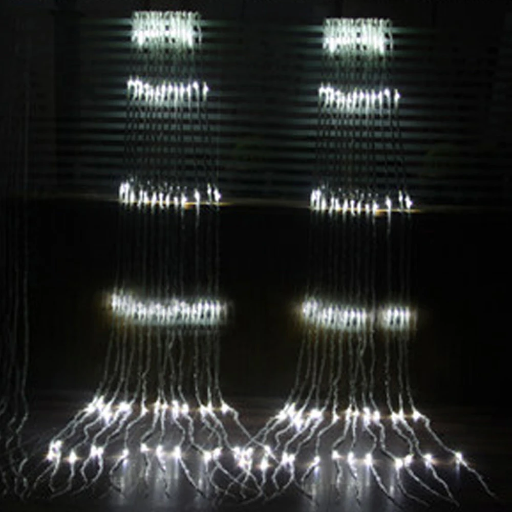 3X3M LED Waterfall Waterproof Meteor Shower Rain String Light Christmas Wedding Curtain Icicle Fairy String Garland Decor lights 7