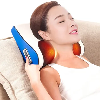 

Infrared Heating Neck Massage Pillow Cervical Shoulder Back Body Electric Shiatsu Massager Device A7