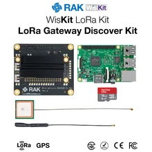 WisKit LoRa Gateway Откройте для себя комплект RAK2245 Pi HAT& Raspberry Pi 3B+ с gps модулем 16G TF карта LoRaWAN приложение Q197
