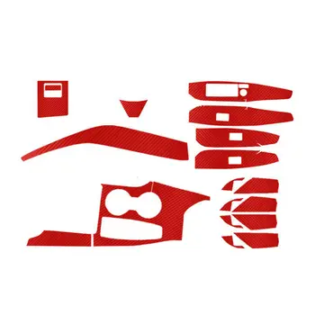 

18pcs/Set For Toyota Camry 2018-2020 5D Red Carbon Fiber Car Interior Decor Kits Sticker Car Replacement Accessories