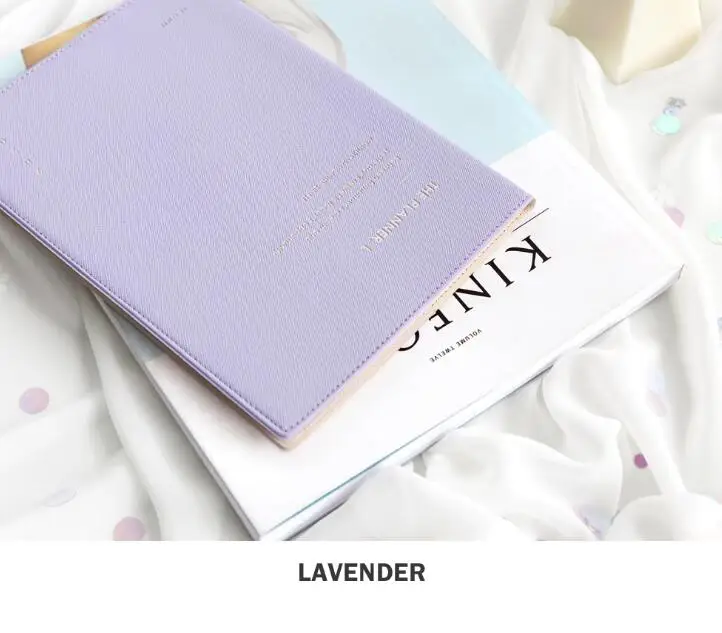 Планировщик L деловая мода чистый цвет Ежемесячный план книга 80P короткая модная программа - Цвет: Lavender