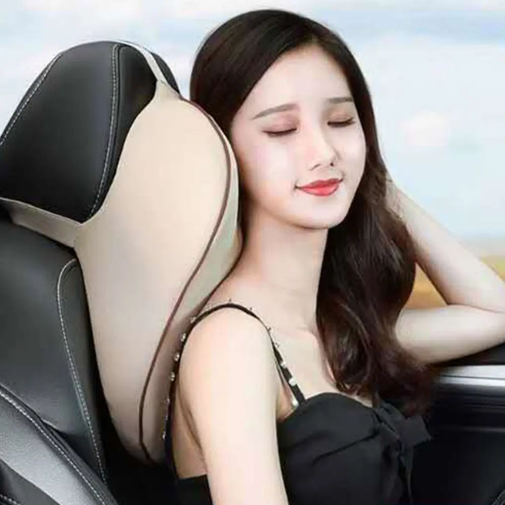 

1PC Soft Car Neck Headrest Memory Foam Elastic Strap Buckle Car Seat Rest Cushion