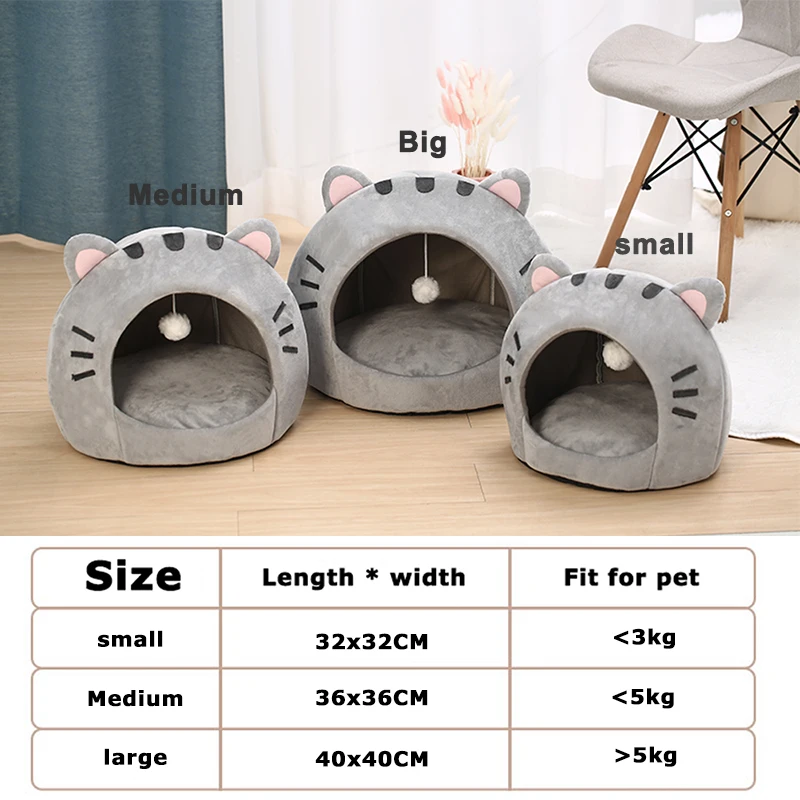 Cute Cat Warm Cave Bed