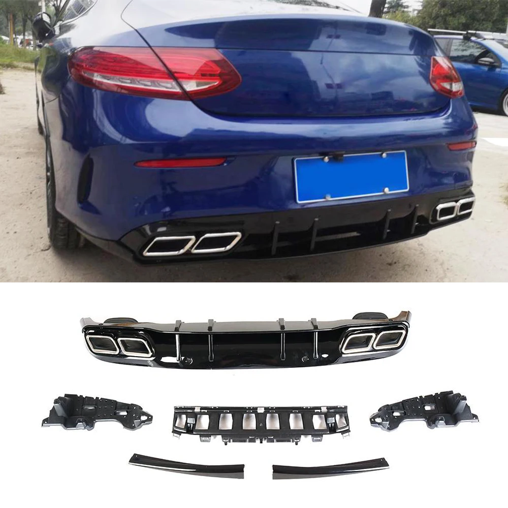 Для W205 Автомобильный задний бампер диффузор для Mercedes Benz C Class C205 Sport C43 AMG Coupe 14 18 с