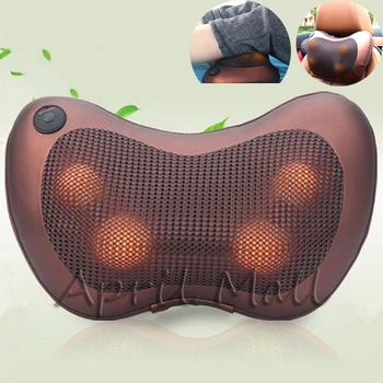 

Car Home Electric Massage Pillow Far Infrared Heated Full Body Massager Cushion Neck Back Electronic Shiatsu Relax Health Care