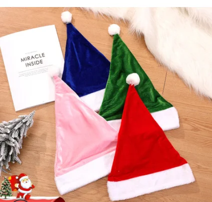 New Year Thick Christmas Hat Adults Kids Christmas Decorations for Home Xmas Santa Claus Gifts Navidad Decor Winter Caps