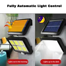 Уличный светильник ing COB 120 светодиодный светильник на солнечной батарее, садовый светильник, индукционный светильник для человеческого тела, водонепроницаемый уличный светильник для двора, настенный светильник