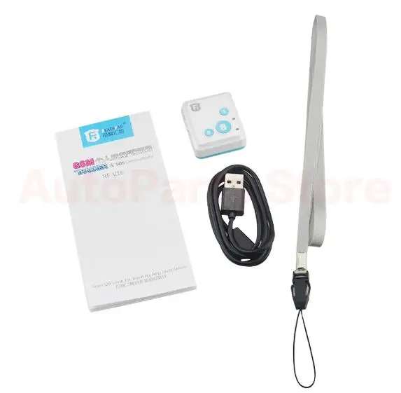 Мини GSM GPRS трекер RF-V16 gps трекер SOS коммуникатор двухсторонний говорящий специально для детей gps система слежения автомобиля gps - Цвет: blue without box