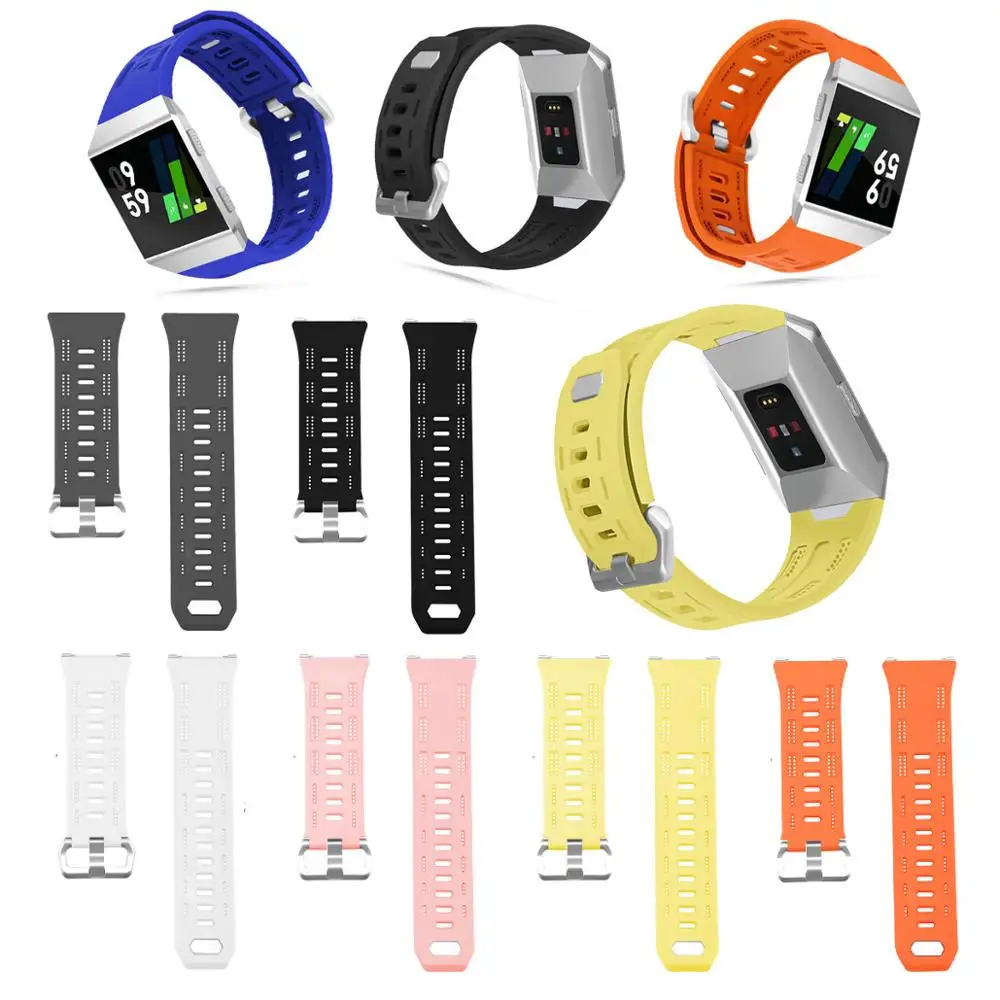 

Silicone Lightweight Ventilation Sport Watch Bracelet for Fitbit Ionic Smart Watch Accessories Adjustable ReplacementWrist Strap
