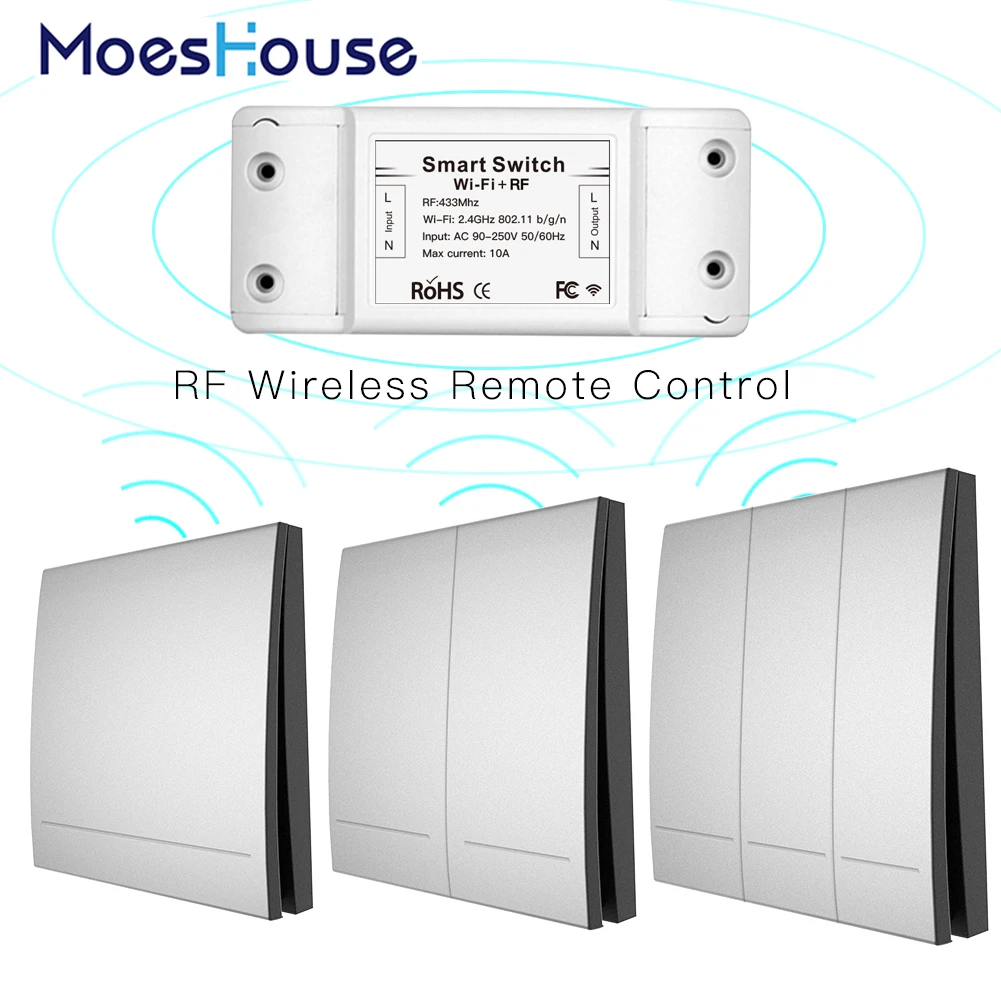 RF433Mhz + Wifi беспроводной пульт дистанционного управления смарт-переключатель