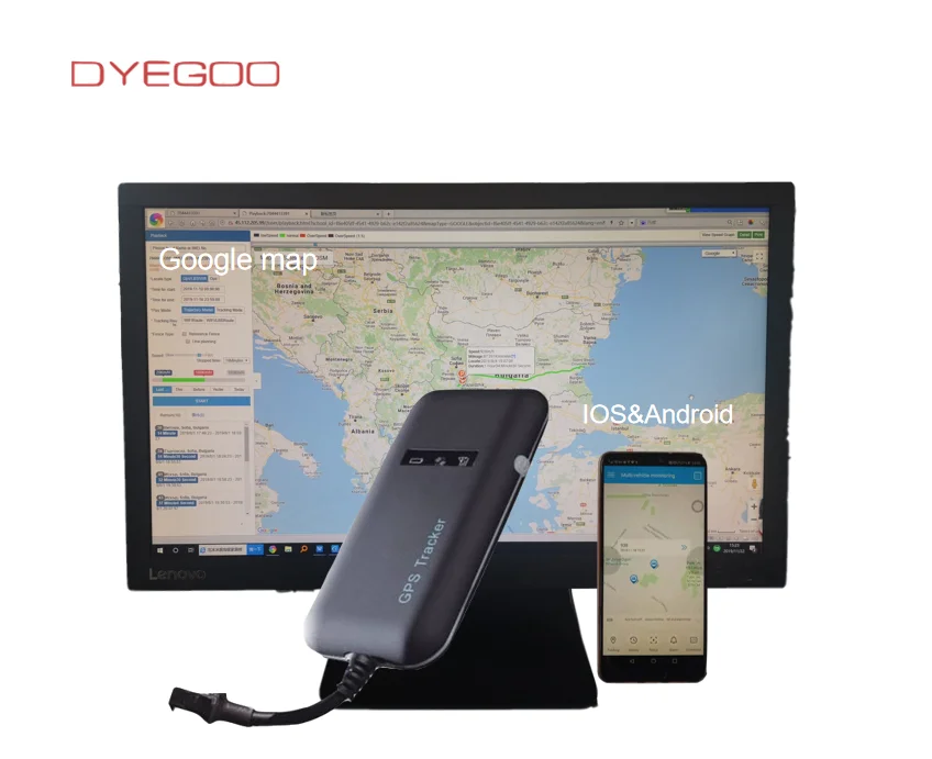 DYEGOO gps трекер для автомобиля/транспортного средства 4 группы gps трекер GT02A Google с платформой в режиме реального времени Противоугонная