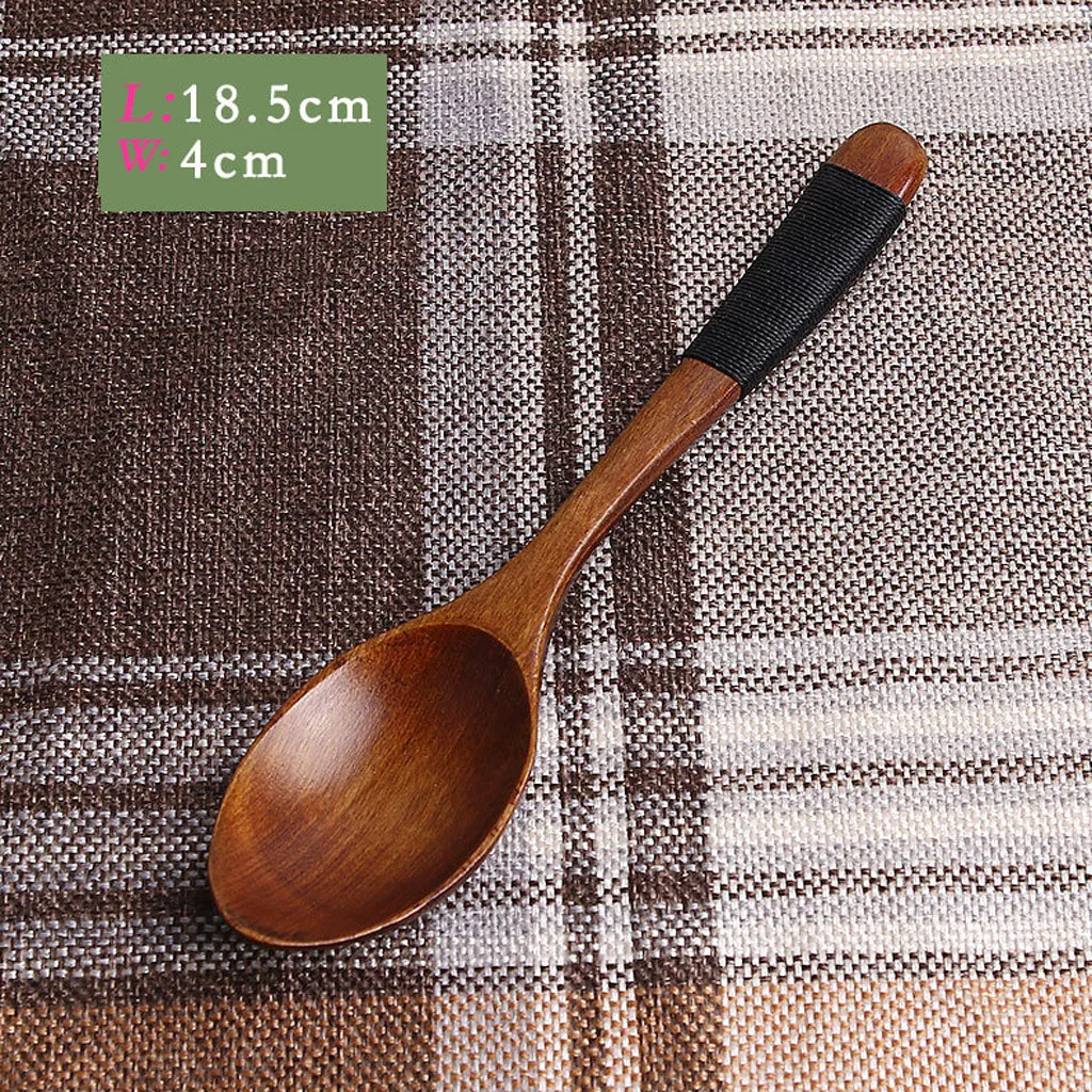 New Japanese Style Vintage Wooden Chopsticks And Spoon Tableware 5pcs Set