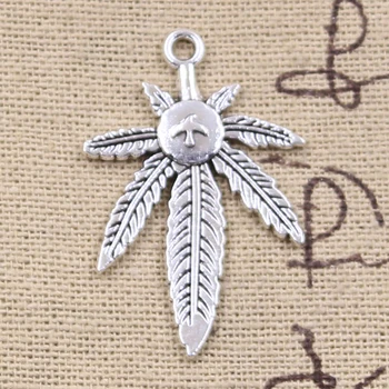 

15pcs Charms Maple Leaf Leaves 35x25mm Antique Silver Color Pendants DIYCrafts Making Findings Handmade Tibetan Jewelry