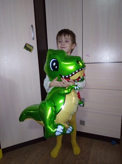 1 шт. большие милые 4D шары с динозавром из фольги ходячие зеленым драконом для