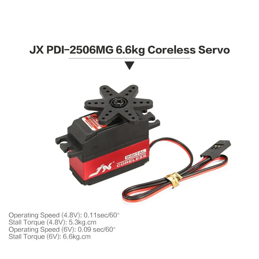 Сервопривод JX металлическая шестерня цифровой 6 кг сервопривод без сердечника