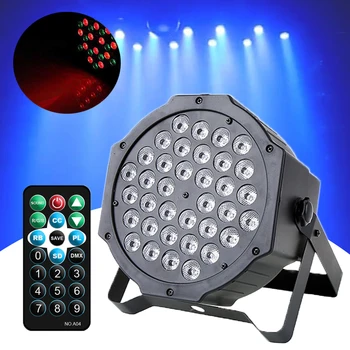 

Disco DJ projector par led DMX512 36pcs RGB spotlight Patry Par Light with remote control Stage Lighting