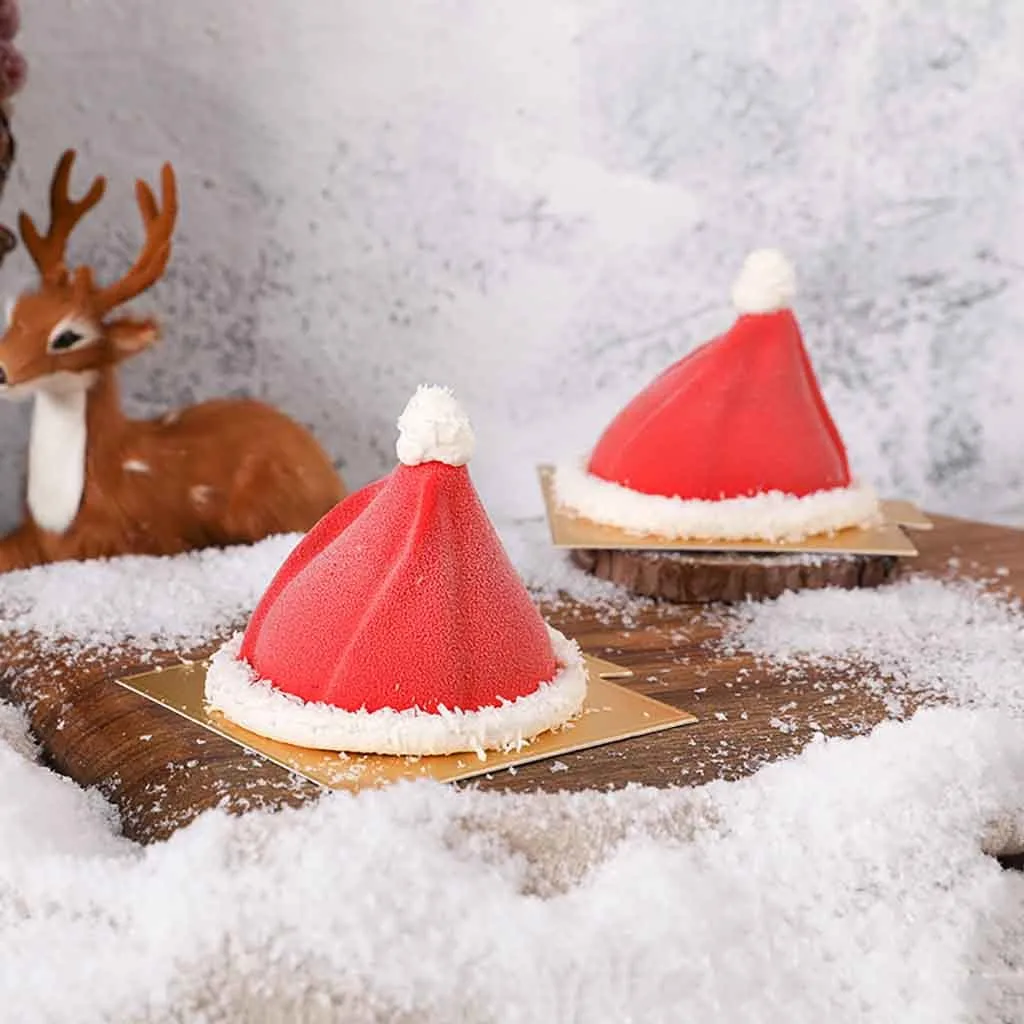 3D Silicone Cake Mold Baking Mold Cake Mold Christmas Hat DIY Bakeware Fondant Cake Decorating Tools Craft Chocolate Mold