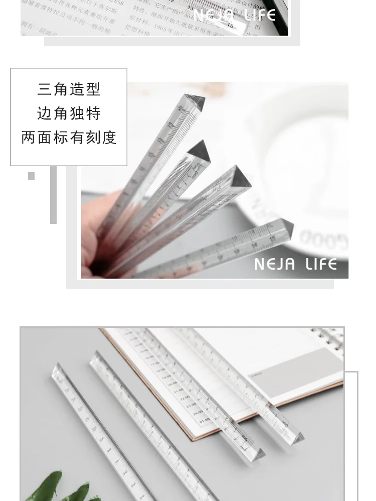 1PC Transparent Triangle Ruler Stationery School Supplies 6 Hd0178ca1f61c4c4997cafc3f81a8a53eL