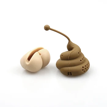 

Spoof Shit Silicone Tea Infuser Stool Tea Strainer Filter Herb Spice Diffuser Reusable Halloween Drinkware Accessories