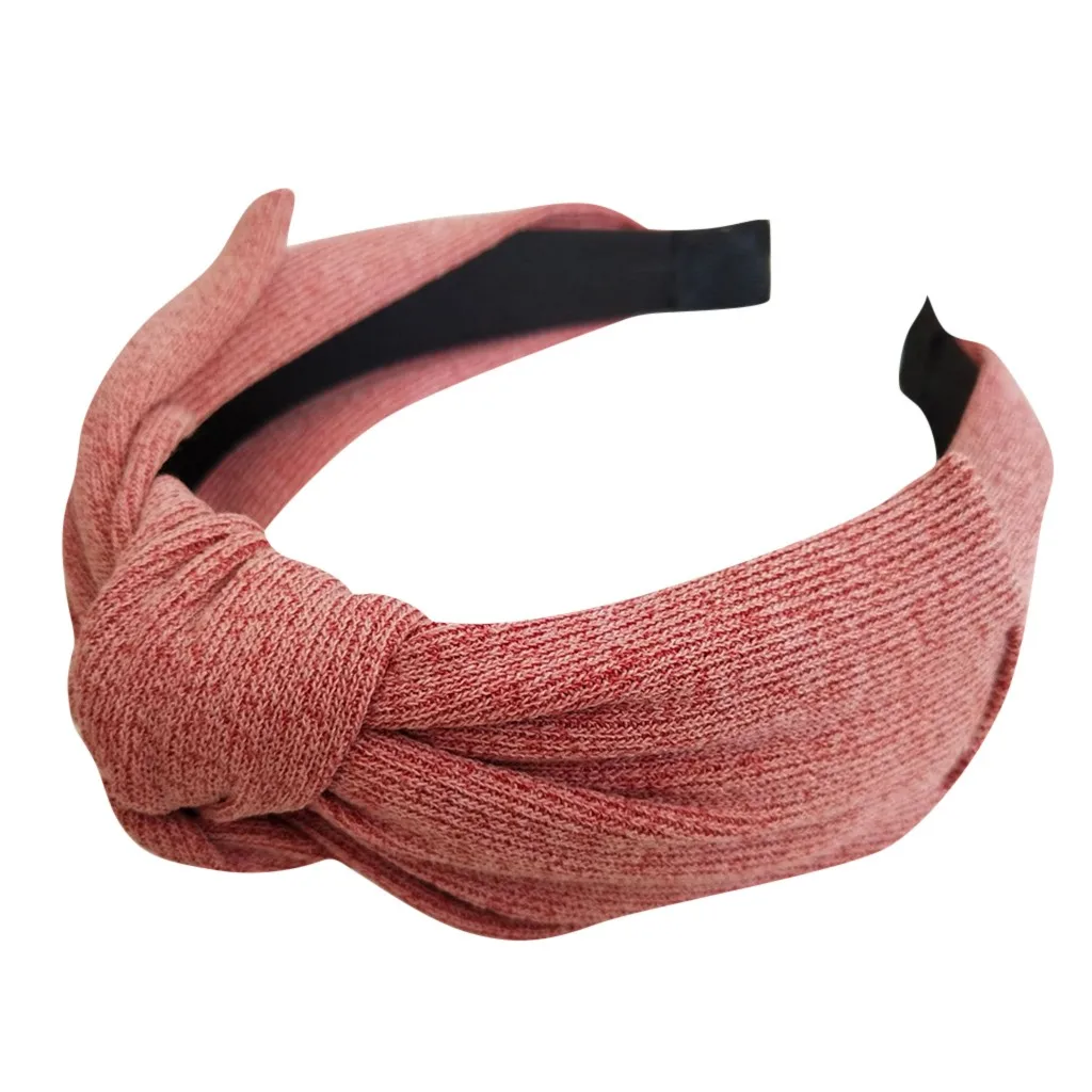 Diademas para Эль pelo mujer женские вязаные цветочные Twist Узел оранжевая повязка на голову
