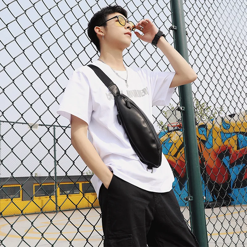New Dumpling Bag Men's Chest Tidal Slant Korean version Leisure Small Single Shoulder |