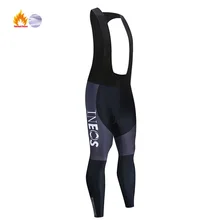 Новинка, Зимние флисовые теплые мужские длинные штаны для велоспорта, Триатлон, открытый велосипед, 19D комбинезон, велосипедные брюки