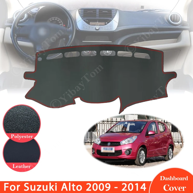 car number plate For Suzuki Alto 2009 ~ 2014 Sport Anti-Slip Leather Mat Dashboard Cover Pad Sunshade Dashmat Protect Car Accessories  2010 2011 bumper stickers