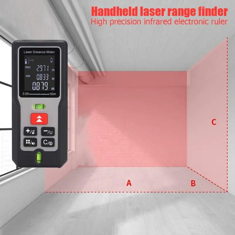 Портативный лазерный дальномер, высокоточный Инфракрасный электронный дальномер