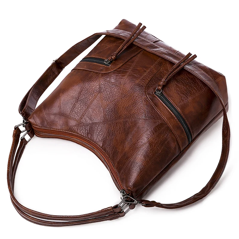 Брендовая Роскошная дамская сумка, винтажная мягкая кожаная женская сумка через плечо для женщин, сумка, основная дизайнерская сумка-тоут, повседневная сумка на плечо
