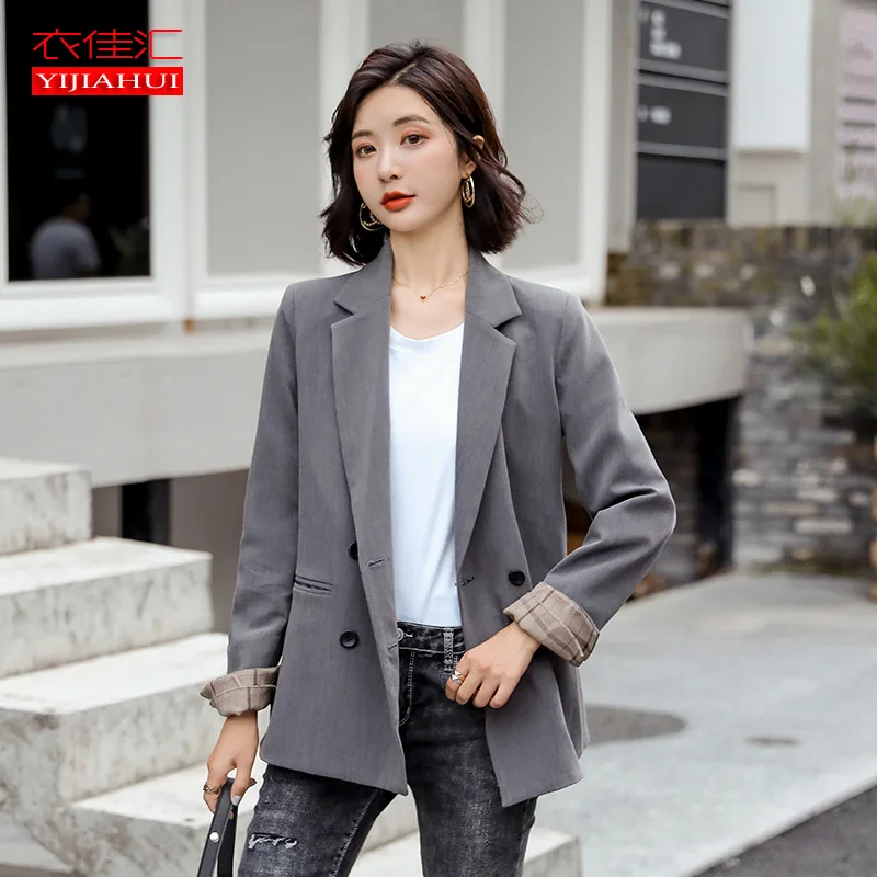 

2019 Autumn Clothing New Style Debutante Graceful Fashion Loose Slimming Elegant Late Evening Wind Retro Casual Suit Jacket