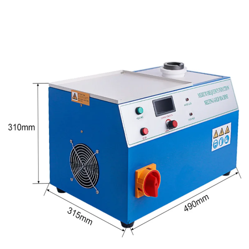 

2KG Medium Frequency Induction Heating Furnace Melting Silver Copper Metal Melting Gold Melting Furnace Equipment