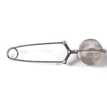 

Tea Strainer Handle Clip Tea Infuser Stainless Steel Sphere Mesh Tea Strainer Coffee Herb Spice Filter Diffuser Handle Tea Ball