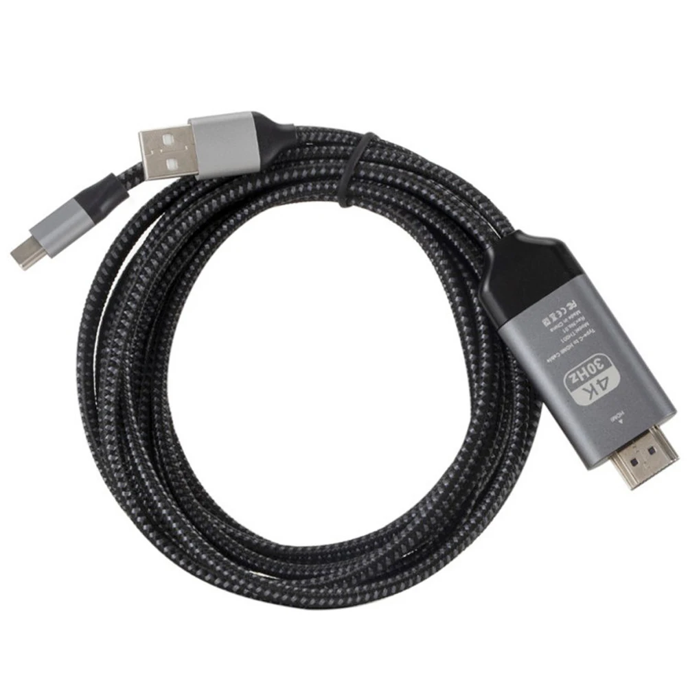 Тип с разъемами типа C и переходник коннектор HDMI HD 4K Тип кабеля type-C USB-C к HDMI HDTV 4K кабель адаптера
