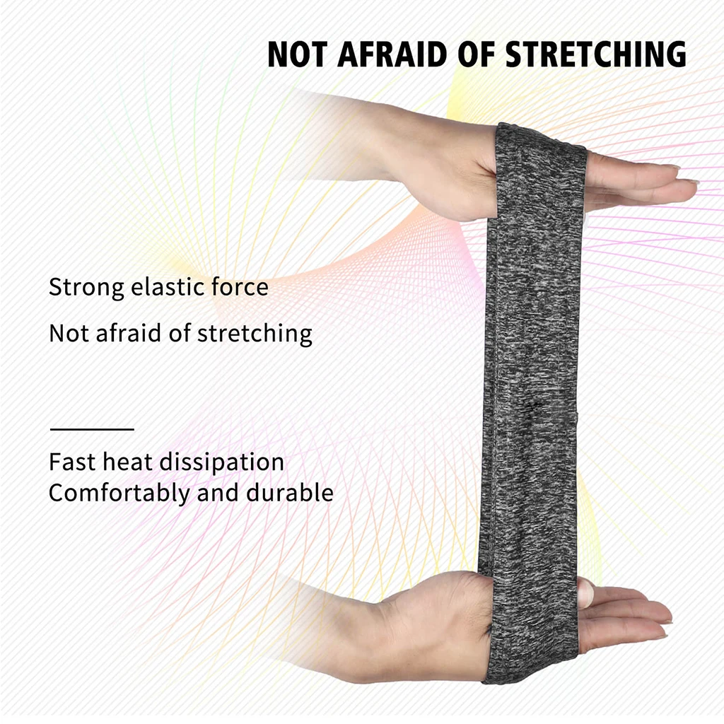 Men Women Sports Headband Gym Tennis Basketball Sweatband Stretchy Hairband Yoga Running Athletic Sweat Wicking Hair Band