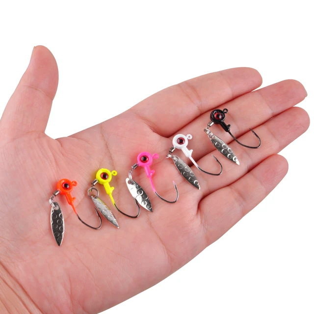 25-Piece Crappie Jig Heads Kit With Spinner Blades - 1/16 Oz Fishing Lures For Freshwater & Saltwater - View #4