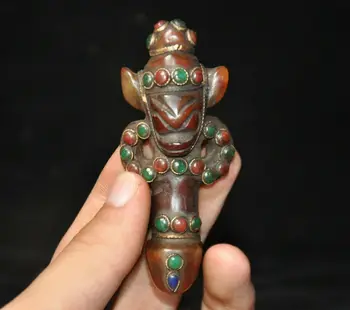 

wedding decoration Tibet agate Jade Stone Filigree inlay Gem Sun god Genital Organs Genitals Statue