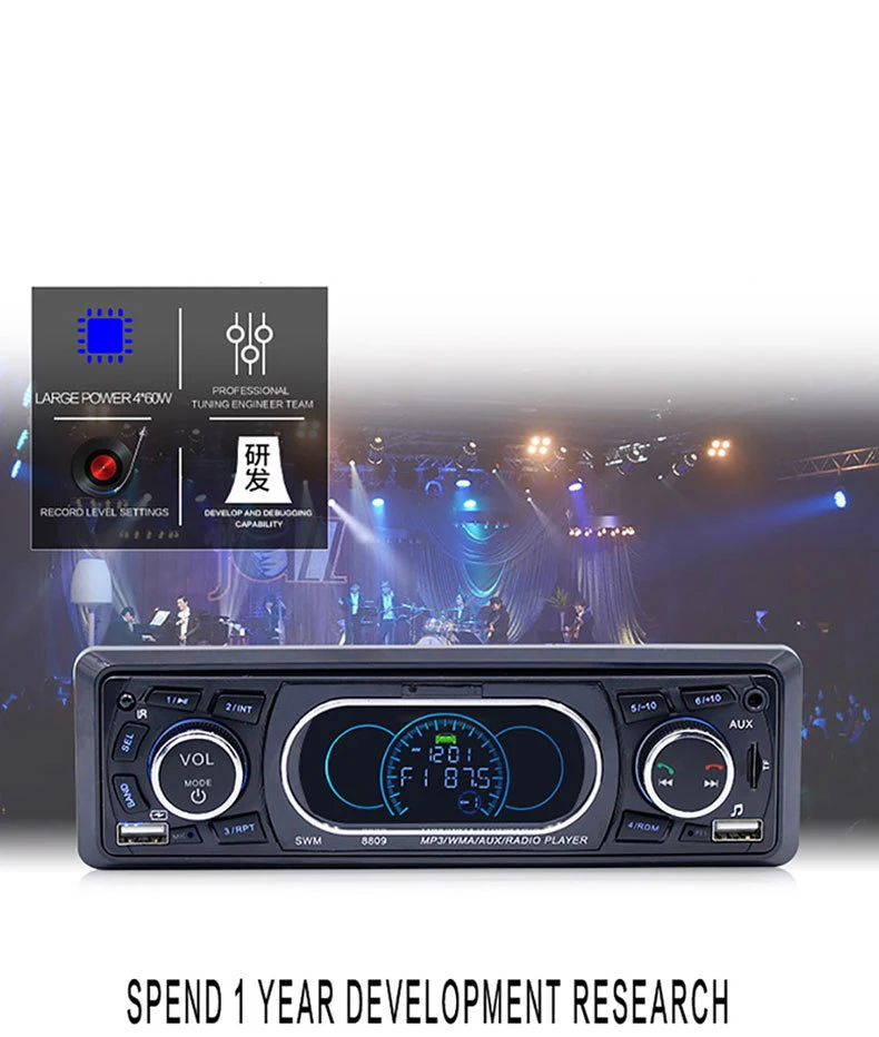 Mini Mp3 Player Bluetooth 12V FM Radio Mp3 Music Player Support Bluetooth  MP5 USBSD MMC Port Car Electronics In-Dash 1 DIN (2)