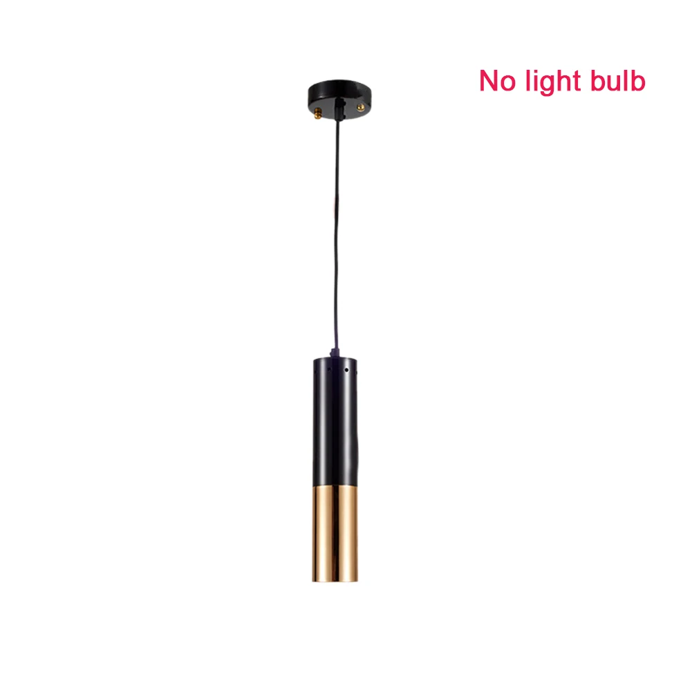 

E14 Hanging Single Head Bar Modern Decorative Pendant Light Dining Hall Easy Install Balcony Metal Tube Home Hotel Loft