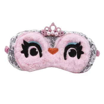 

Sequin Owl Blindfold 2020 New Shading Hot And Cold Compress Eye Mask Creative Cartoon Eye Mask Small Fresh Blindfold For Women