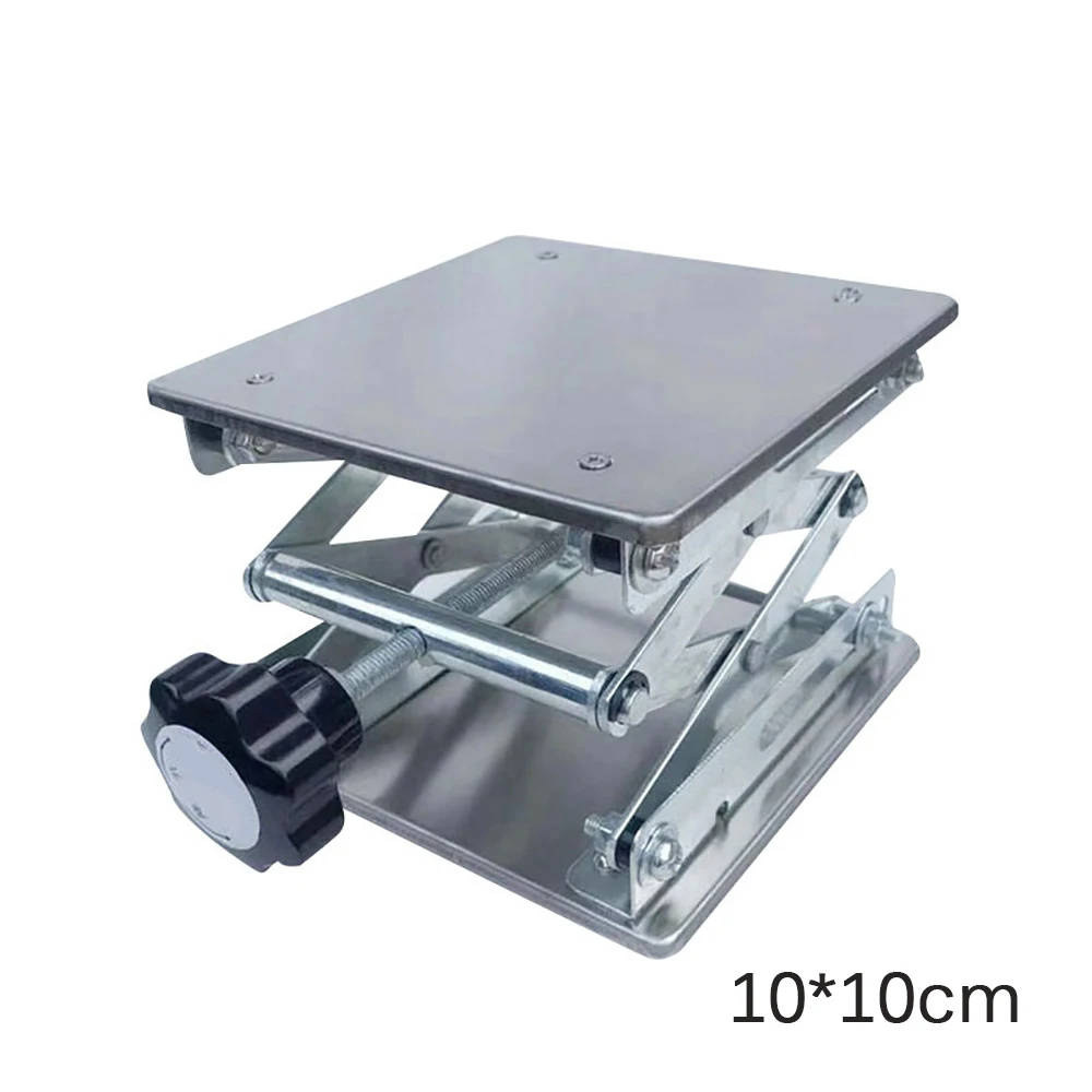 100 X 100mm Stainless Steel Lift Table Folding Woodworking Engraving Lab Lifting Stand Rack Lift
