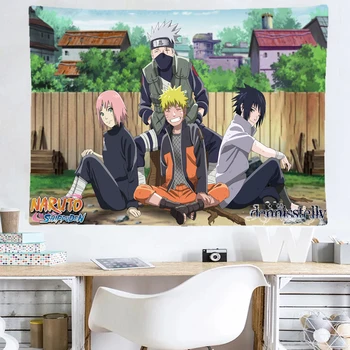 

Classic Japan Anime NARUTO Uchiha Sasuke Wall Hanging Big Tapestry Polyester 200x150cm Decor Polyester Curtains Long Table Cover