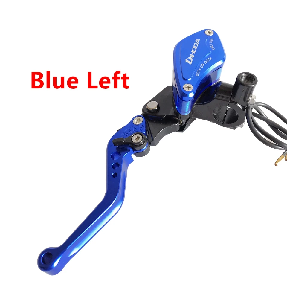 Blue Left 1 шт. мотоцикл 22 мм 7/8 ''рычаг гидравлического сцепления тормозной насос Главный цилиндр для Yamaha Kawasaki Suzuki Honda - Цвет: Blue Left